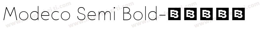 Modeco Semi Bold字体转换